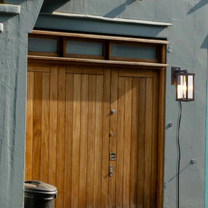 Kiven Waterproof Plug-in Dusk to Dawn Modern Wall Lantern | No-Wire Auto On/Off Outdoor Light