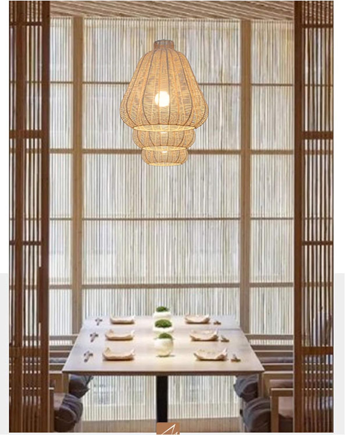 Dimmable H-Type Track Pendant Lights for Modern Farmhouse Customizable Semi Flush White Metal Twine Natural Rattan Lampshade Compatible with 3-Wire-1 Circuit Track System