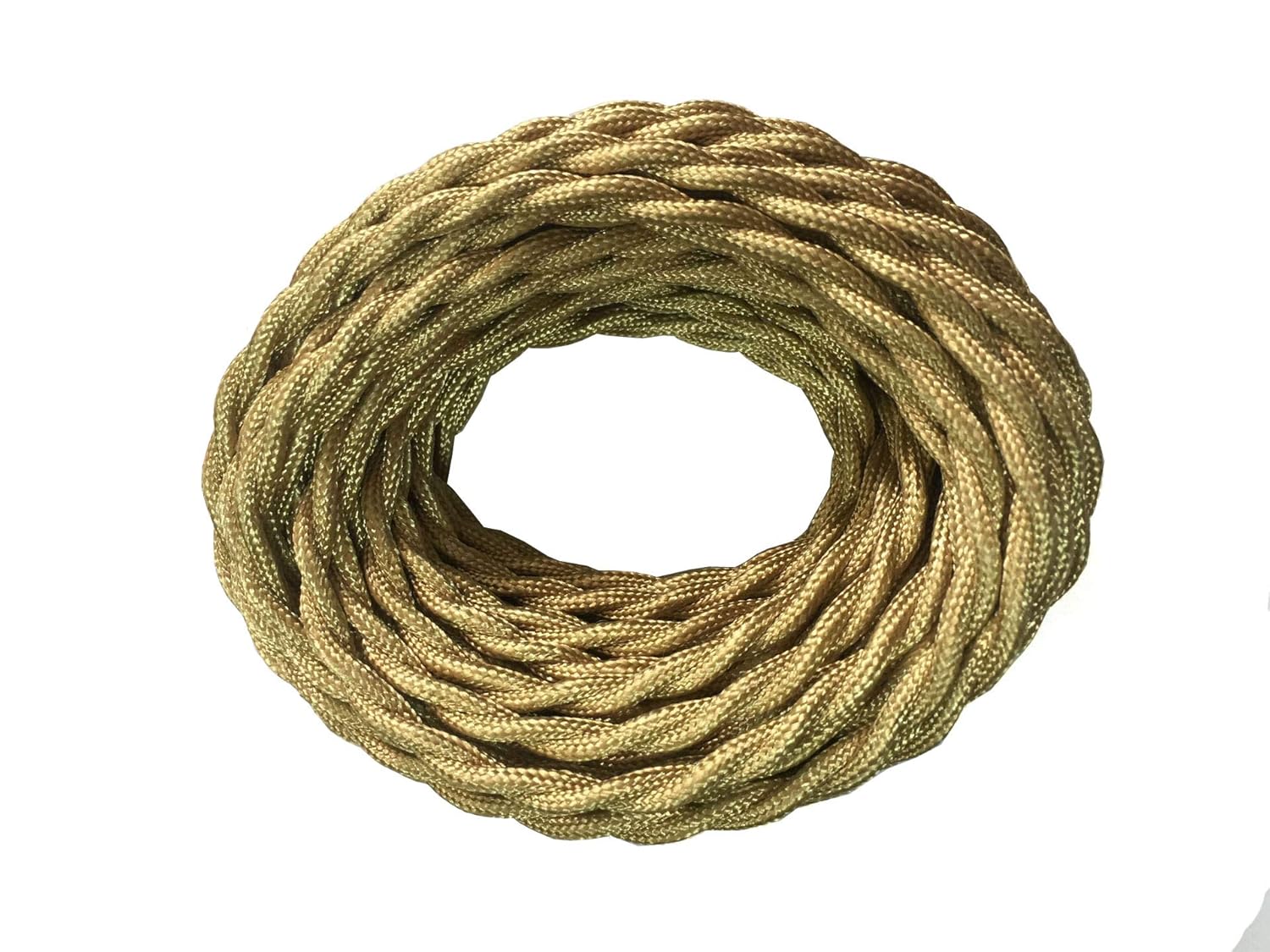 Kiven 32.8 Feet Fabric Cloth Covered Lamp Twisted Wire,18/2 Cotton Covered Electrical Antique Wire for Vintage Bulb, Pendant Light and Other Industrial Antique DIY Projects (Army Green)