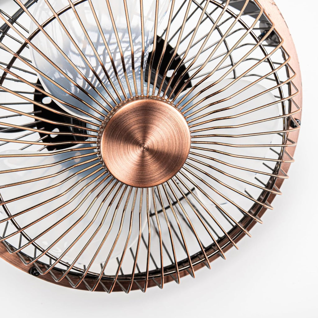 Kiven H-Type Track Ceiling Fan Easy To Install Adjustable Angle Black Metal Fan Vintage Design For Home Office Cooling Plants Shelf