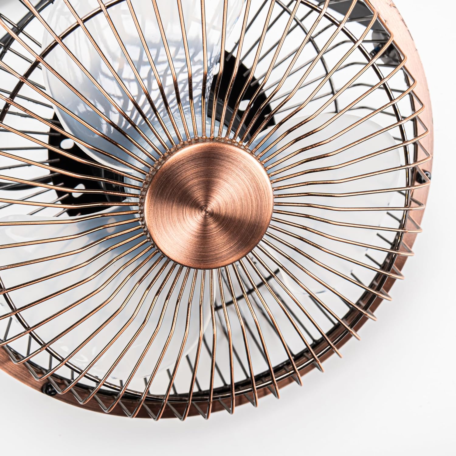 Kiven H-Type Track Ceiling Fan Easy To Install Adjustable Angle Black Metal Fan Vintage Design For Home Office Cooling Plants Shelf