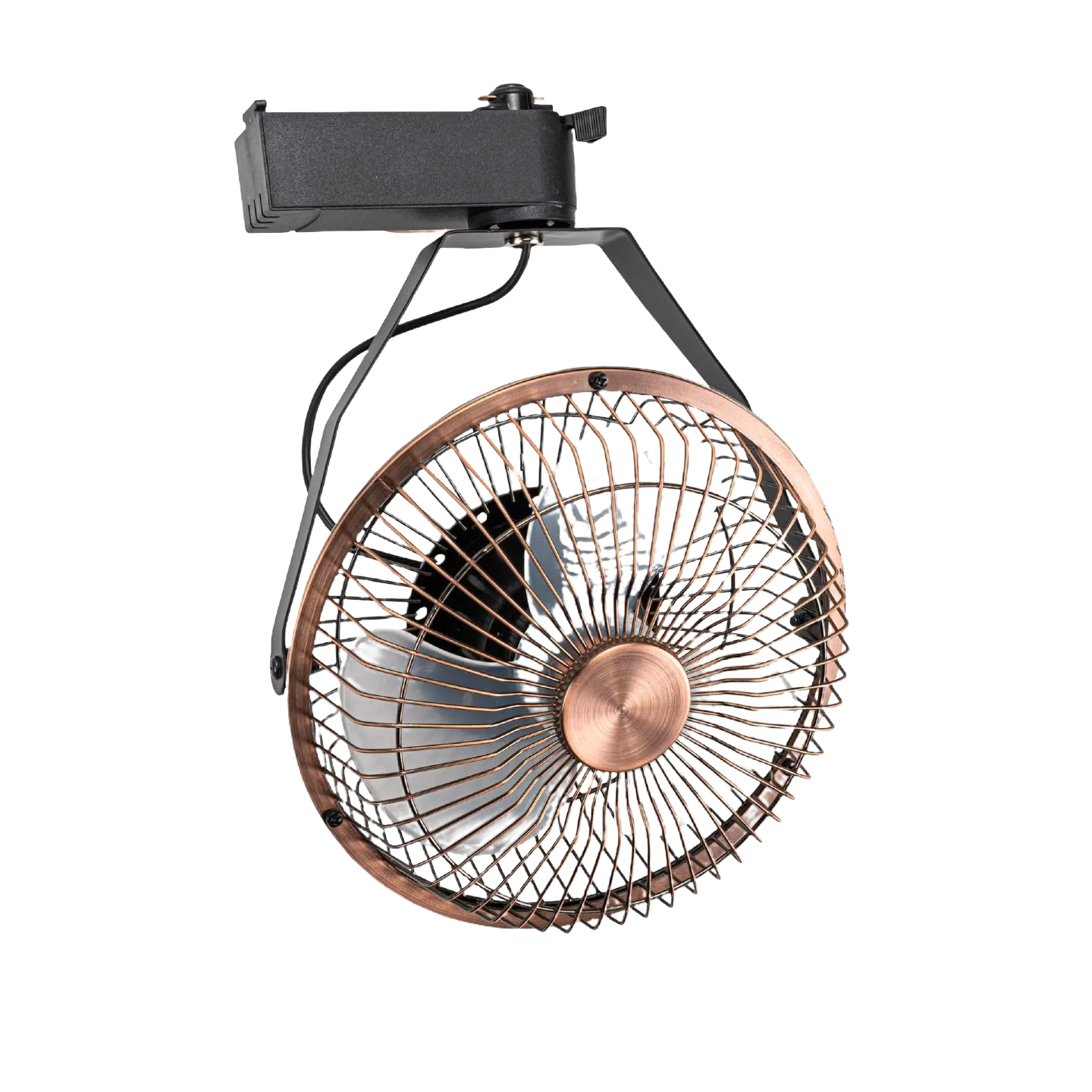Kiven H-Type Track Ceiling Fan Easy To Install Adjustable Angle Metal Fan Vintage Design For Home Office Cooling Plants Shelf
