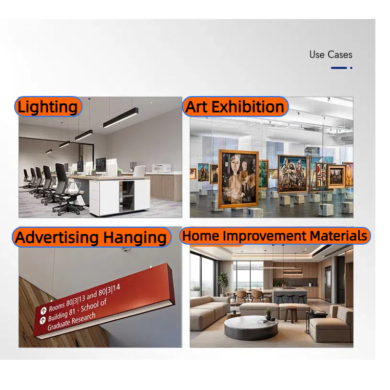 Kiven Track Picture Hanger Wire Rope Self-Locking Tensioner, Mirror Hanging Wire, Adjustable Movable Hanger Pulley Guide Rail Groove Accessories(Customizable)