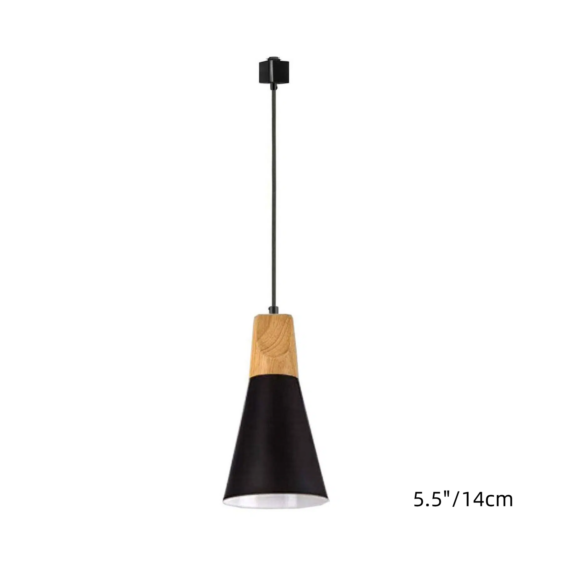 H-Type Track Pendant Lighting White Scandinavian Style Pendant Lights for Kitchen, Dining Room, Bedroom Modern Wood and Aluminum Light(Bulb & Track Rail NOT included)