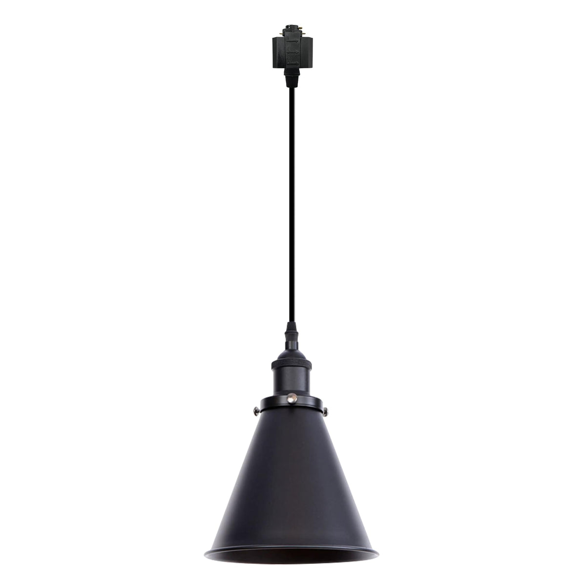 Kiven H-Type Track Lighting, 3-Light Modern Halo Track Pendant Light with Metal Lampshade,Dimmable H Track Light Pedant for Kitchen Island Home Cafe Bedroom, Cord Length 39.4",Silver Finish