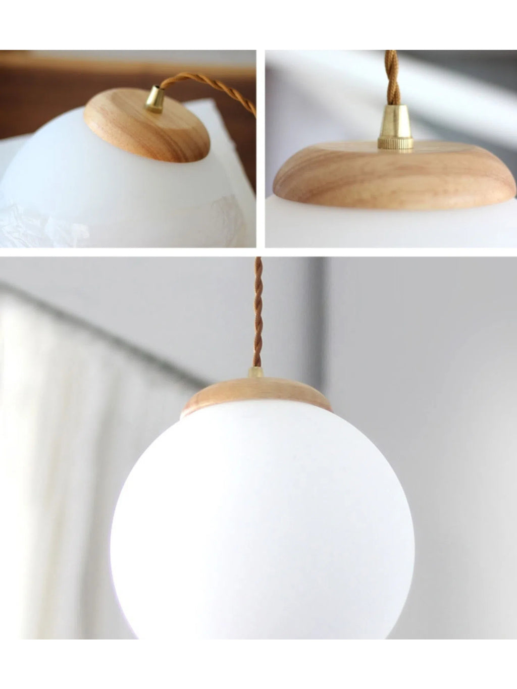 Dimmable H-Type Little Felt Hat Track Pendant lighting Modern Log Glass Globe Shape Living Room Lights Kitchen