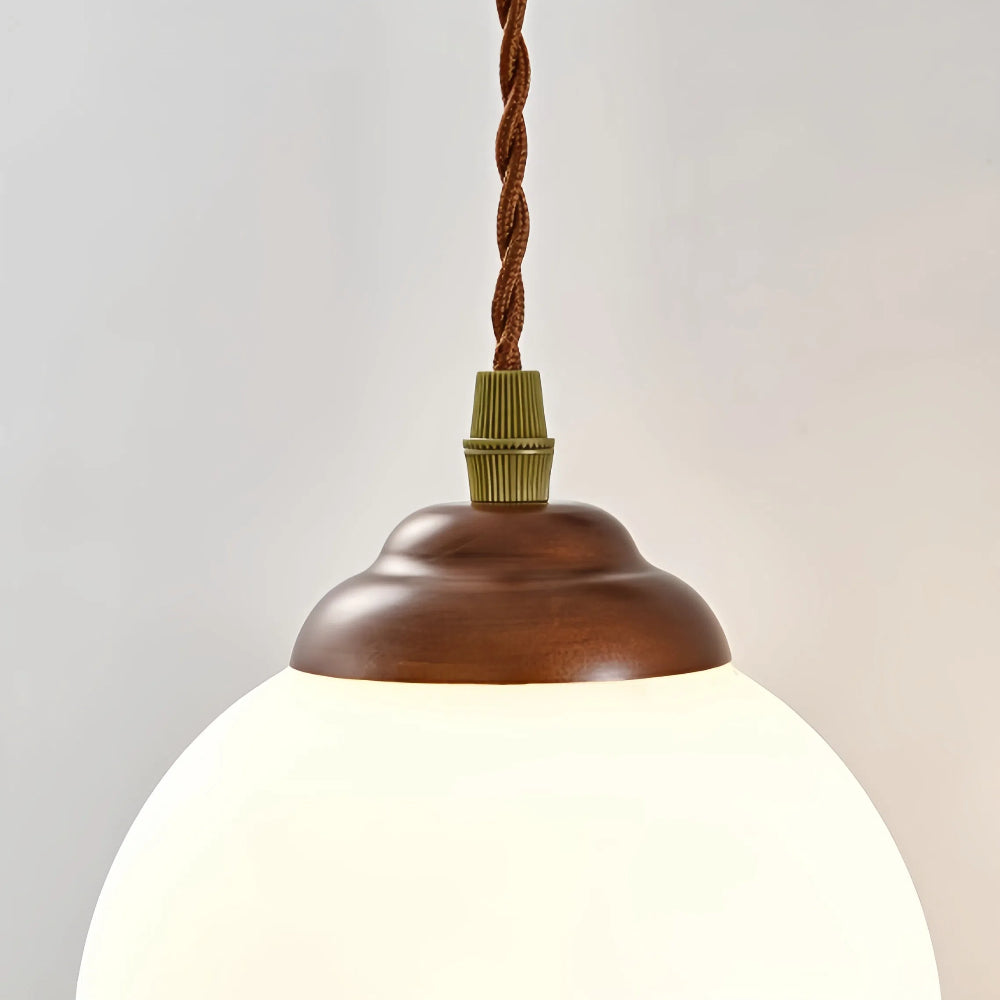 Kiven H-Type Track Lighting Pendants Antique and Meridian Style Dimmable White Frosted Glass Shade Globe Shape E26 Socket Restaurant Kitchen Centerpiece  Customizable(Bulbs Not Included.)