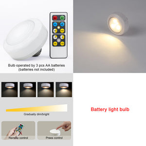 Battery Operated Pendant Light Adjustable Iron Cable with Remote