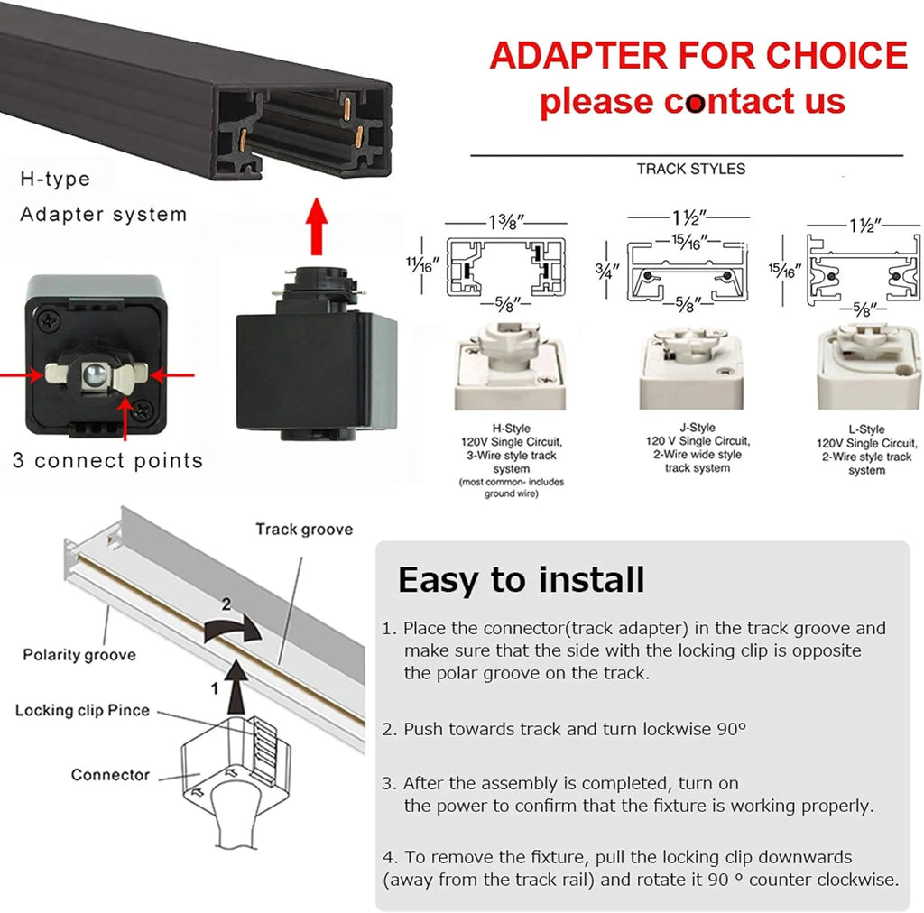 Kiven H-Type Black Track Lighting Pendant with E26 Socket Cord Adjustable Pack of 3 Adjustable height (4 feet, bulbs NOT included)