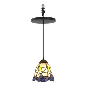 Kiven Can Light to Pendant Light Conversion Kit for 4/5/6inch Hole,Tiffany Style Lighting Recessed Can Light Conversion Kit to Pendant with E26 Screw-in Adapter for Kitchen Island Living