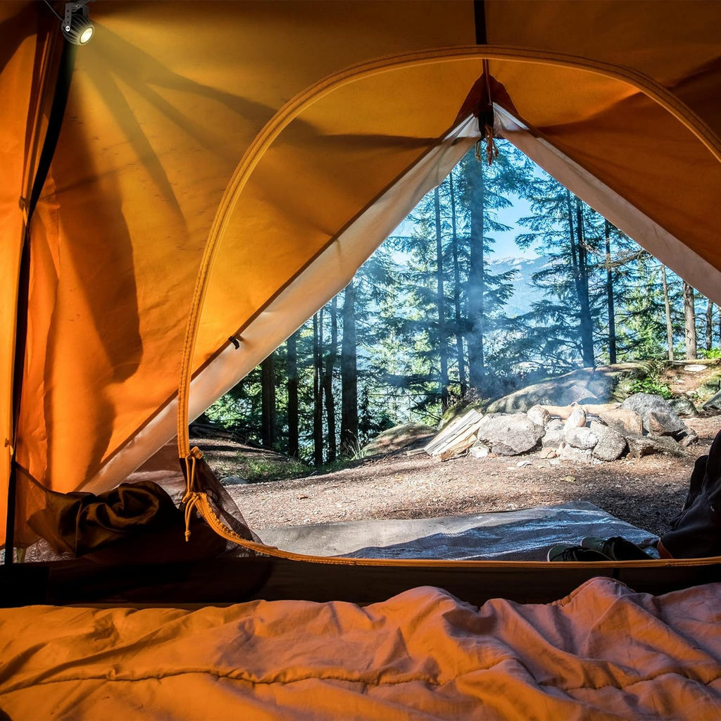 Kiven LED Clip Light with Timer Outlet, Auto On/Off, Waterproof/Rainproof, 10W (60W Equivalent), 9.8ft Cord, for Outdoor Stalls, Signs, Garden, Stairs