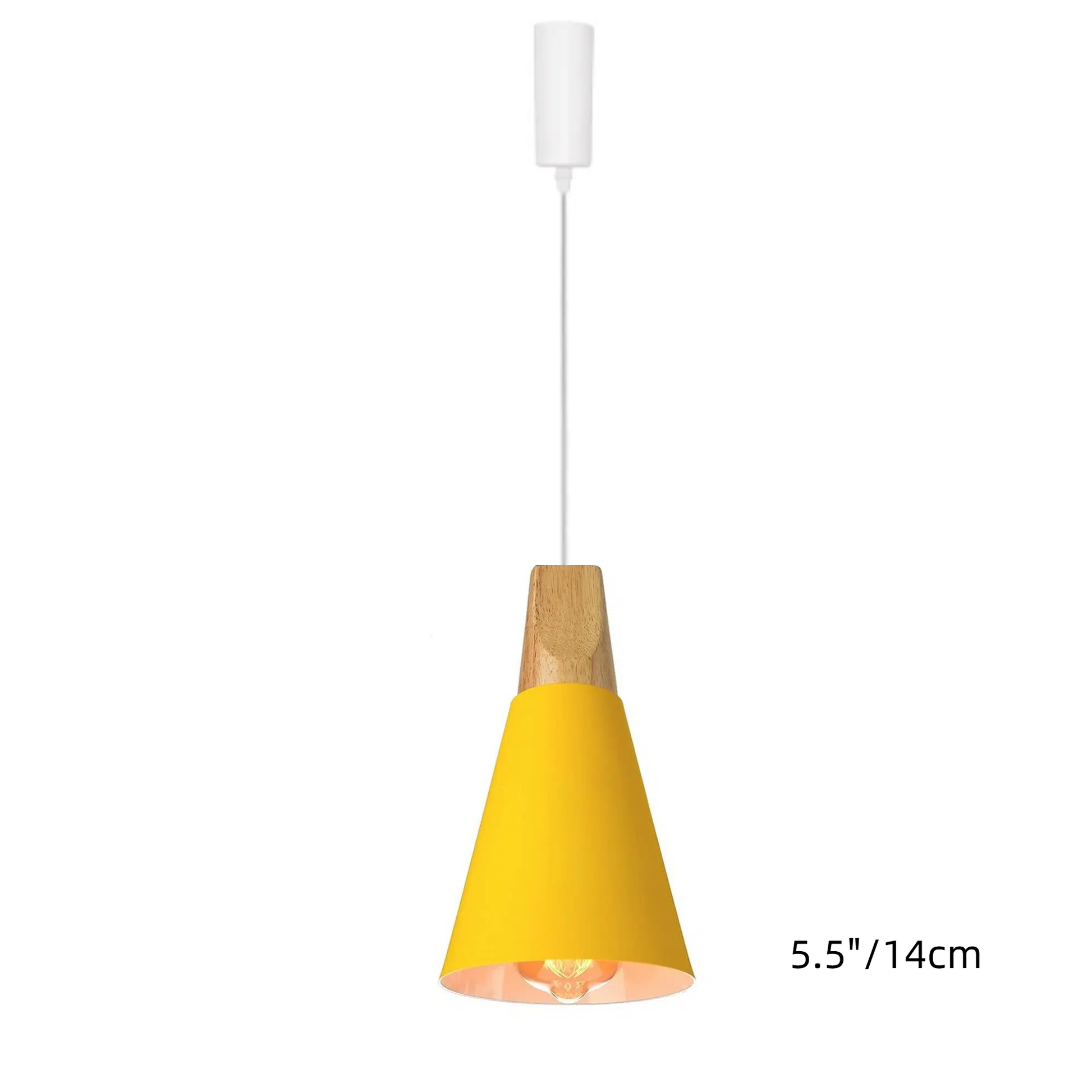 H-Type Track Pendant Lighting White Scandinavian Style Pendant Lights for Kitchen, Dining Room, Bedroom Modern Wood and Aluminum Light(Bulb & Track Rail NOT included)