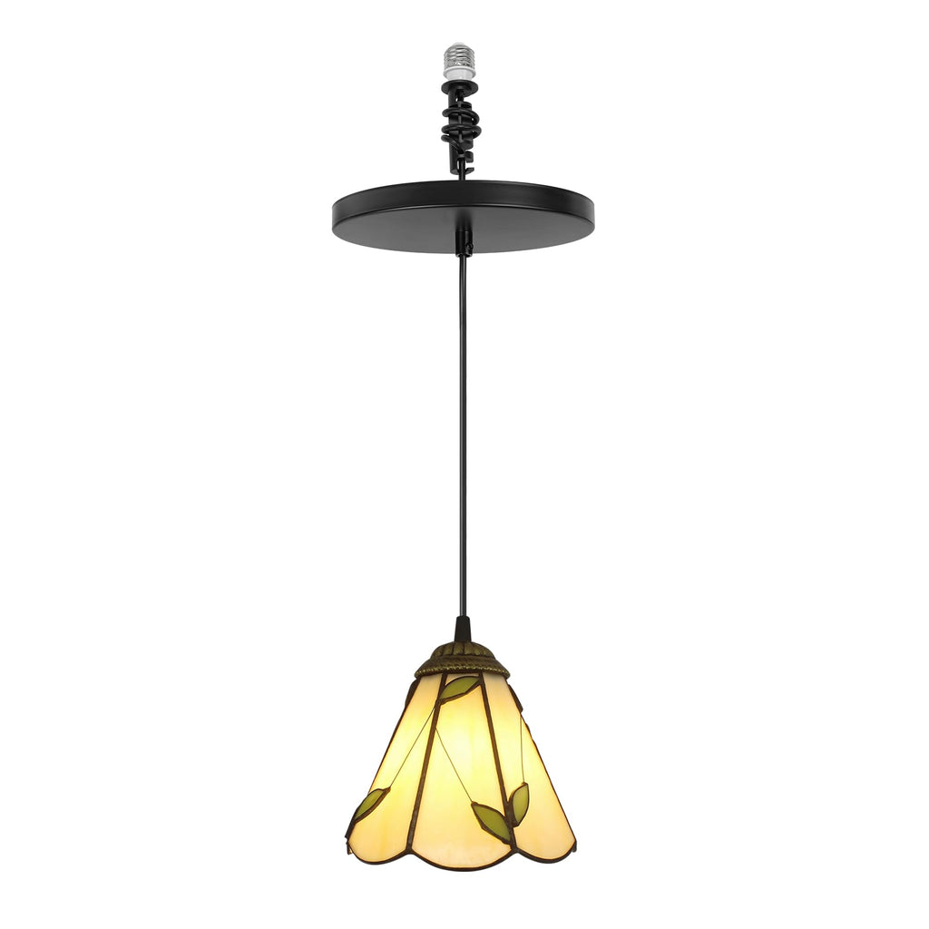 Kiven Instant Light Conversion Kit for 4/5/6inch Hole,Tiffany Style Lighting Recessed Can Light Conversion Kit to Pendant with E26 Screw-in Adapter for Kitchen Island Living
