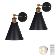 Load image into Gallery viewer, Battery Operated Wireless Vintage Wall Sconce with Smart Dimmable LED Bulb