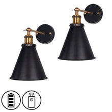 Load image into Gallery viewer, Battery Operated Wireless Vintage Wall Sconce with Smart Dimmable LED Bulb