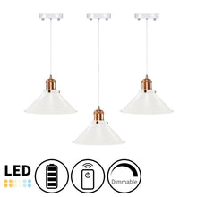 Load image into Gallery viewer, Battery Operated Pendant Light with Adjustable Iron Cable 8.7&quot; Cone Shade
