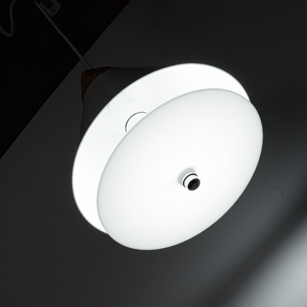 Kiven H-Type Track Pendant Light Nordic-Style White Wood for Bedroom & Kitchen + FREE Diffuser Shade, Customizable