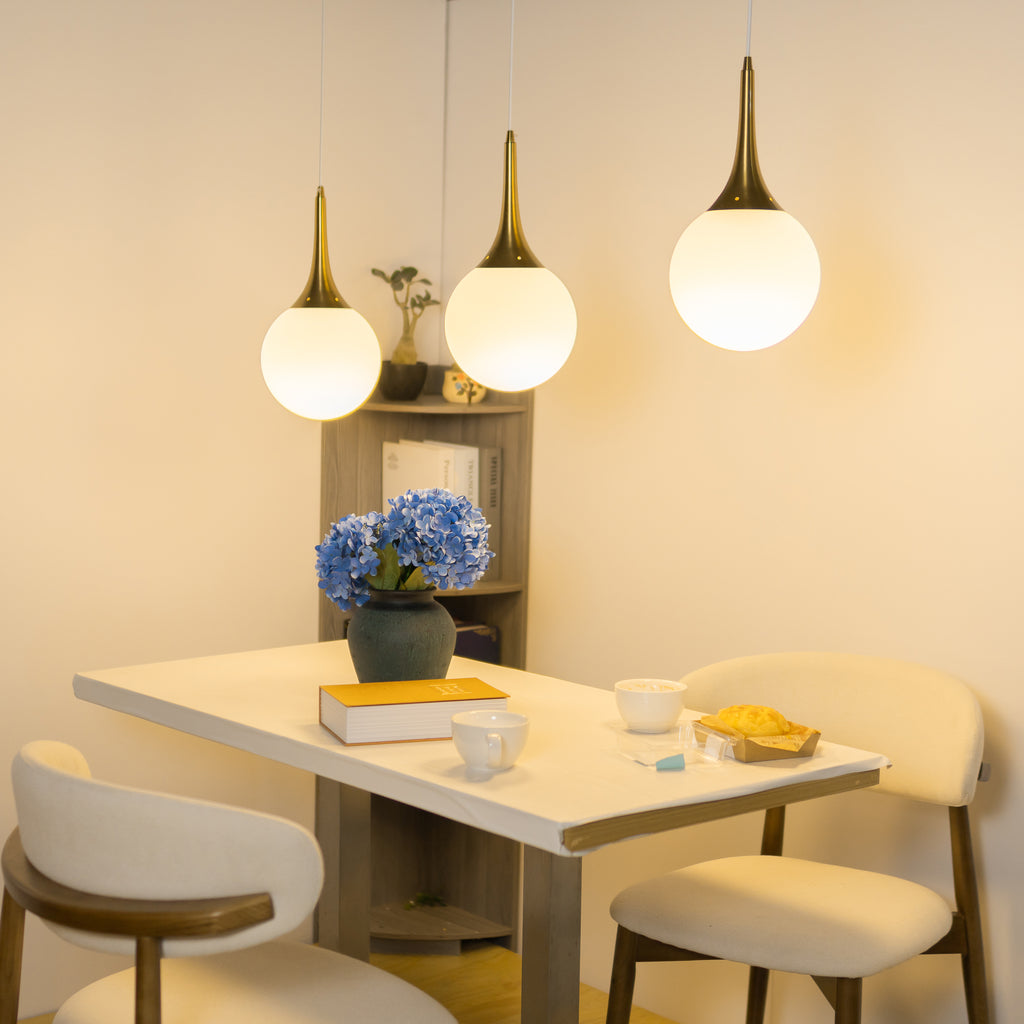Kiven Nordic Luxury Pendant Light | Gold Electroplated Glass Globe for High-End Ambiance Lighting in Dining, Bar & Boutique Spaces