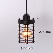 Load image into Gallery viewer, Track Light Pendant Antique Art Vintage Black Iron Cage  1pc
