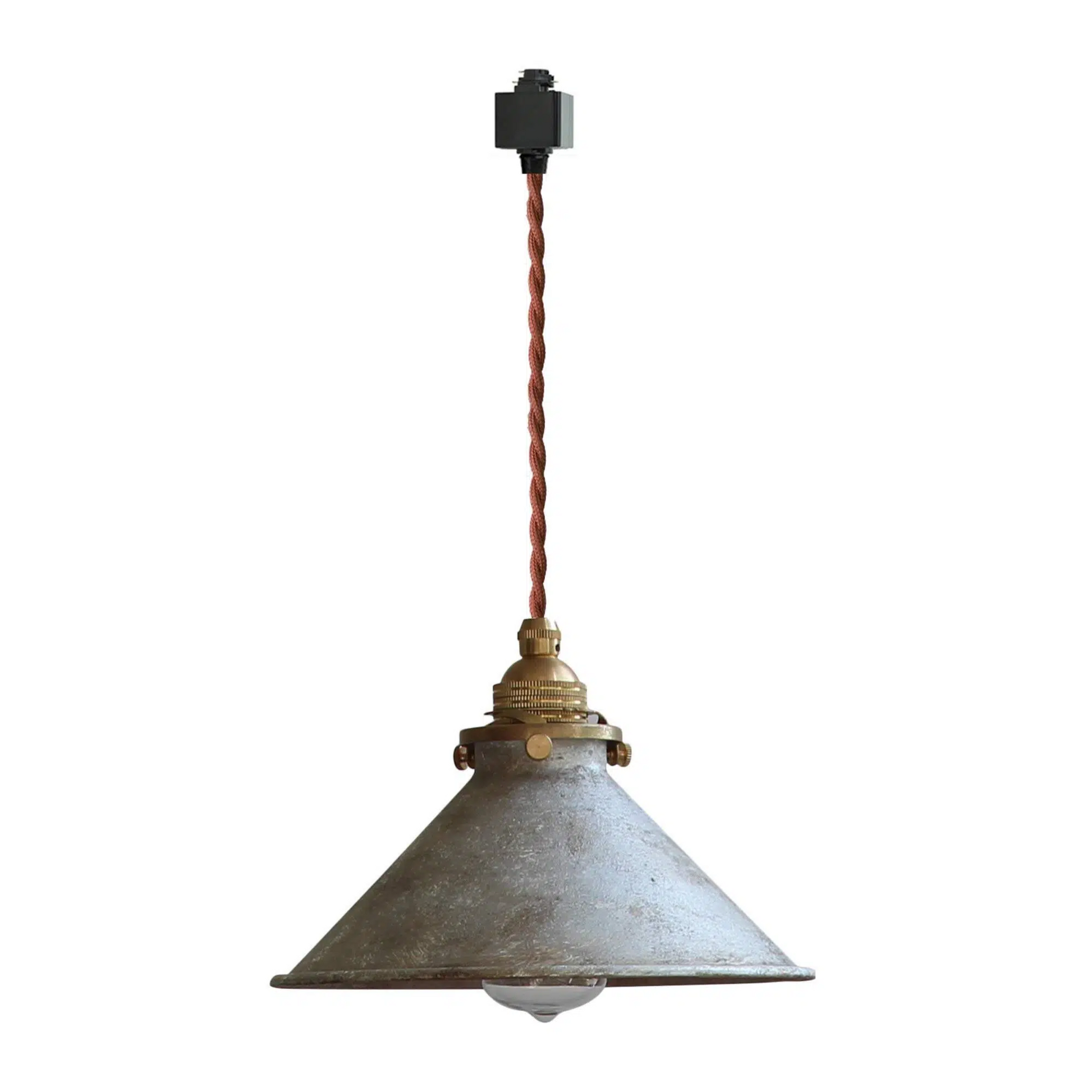 Dimmable H-Type Track Lighting Pendants with Hand-Made Copper Shade,1-Light 3.2 ft Cord Brass Finished E14 Socket Blue Rustic Cottage Style for Kitchen Living Room Customizable