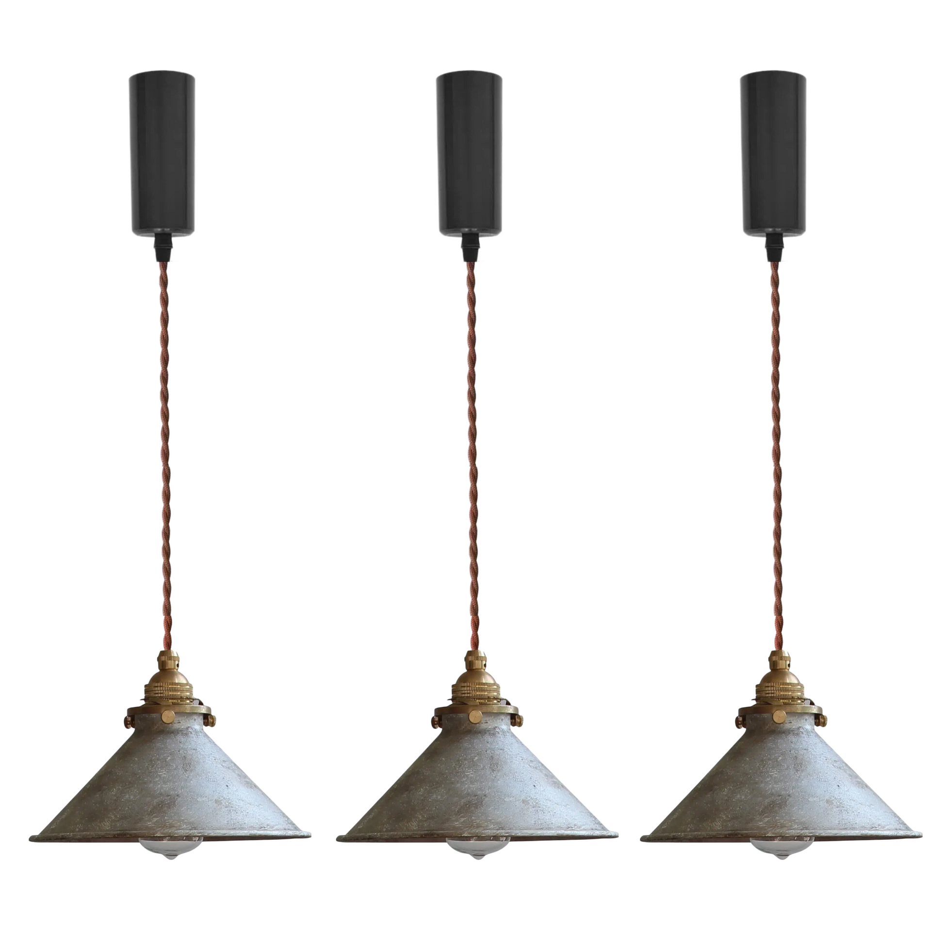 Dimmable H-Type Track Lighting Pendants with Hand-Made Copper Shade,1-Light 3.2 ft Cord Brass Finished E14 Socket Blue Rustic Cottage Style for Kitchen Living Room Customizable