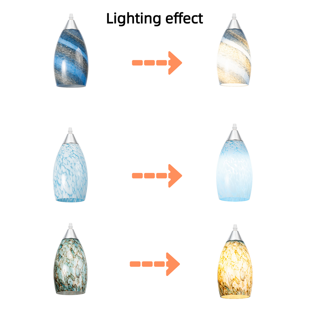 Kiven Nordic Marble Glass H Track Pendant Lights,Elevate Your Space,3-Lights(Bulb Not Included)