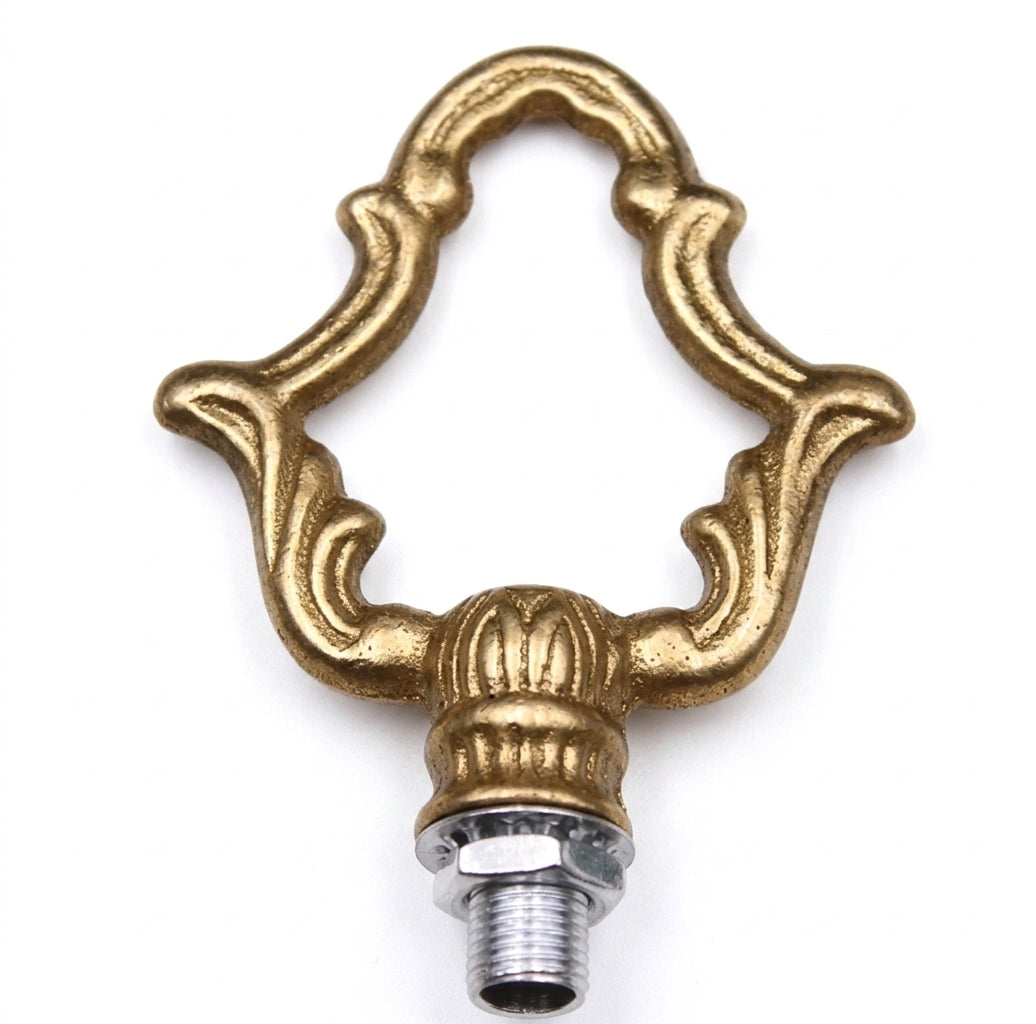4-Pack Solid Copper Open & Closed Ring Hooks for Heavy-Duty Chandelier & Outdoor Lantern Assembly, Rust-Proof Ceiling Canopy Mount