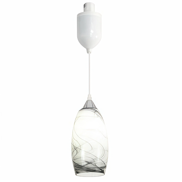 Kiven H-Type Track Lighting Pendants Adjustable Height,Modern h Track Pendant Lights with Grey Marble Glass Lampsade,Decorative Track Lighting Fixture for Kitchen Island Hallway, 3-Light