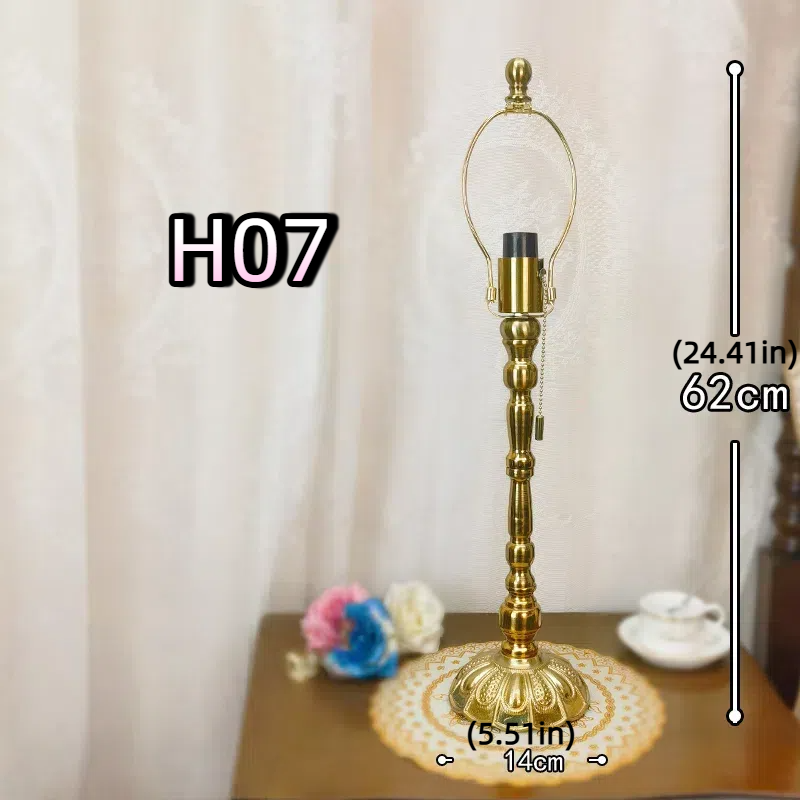 Antique Lamp Body with Pre-installed Power Cord - Single Purchase Lamp Base, American Horn & European Resin Classic Metal Style