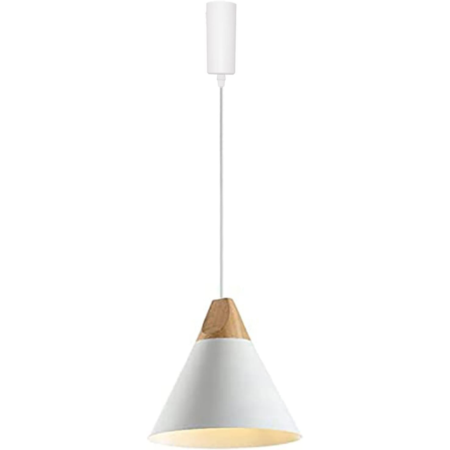 Kiven H-Type Track Lighting Fixture, 1-Light Track Pendant Light with φ8.6 White Lampshade, Adjustable Length Track Light Pedant for Bedroom Kitchen Home Lighting
