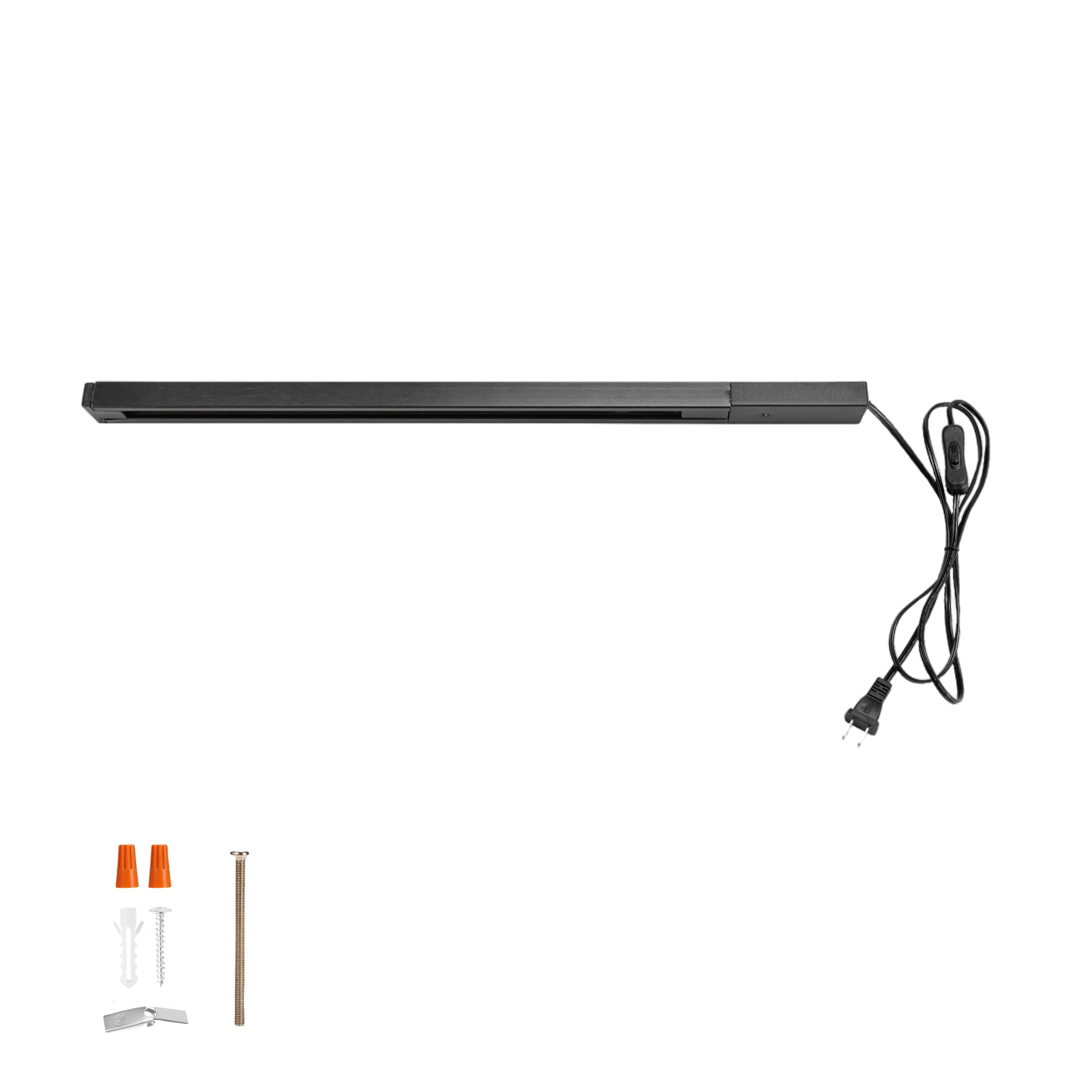 Customizable H Track Lighting Rail Kit Black 15ft Cord Length U-shaped Track with I and L Connectors Suitable for Kitchen Island of Various Shapes