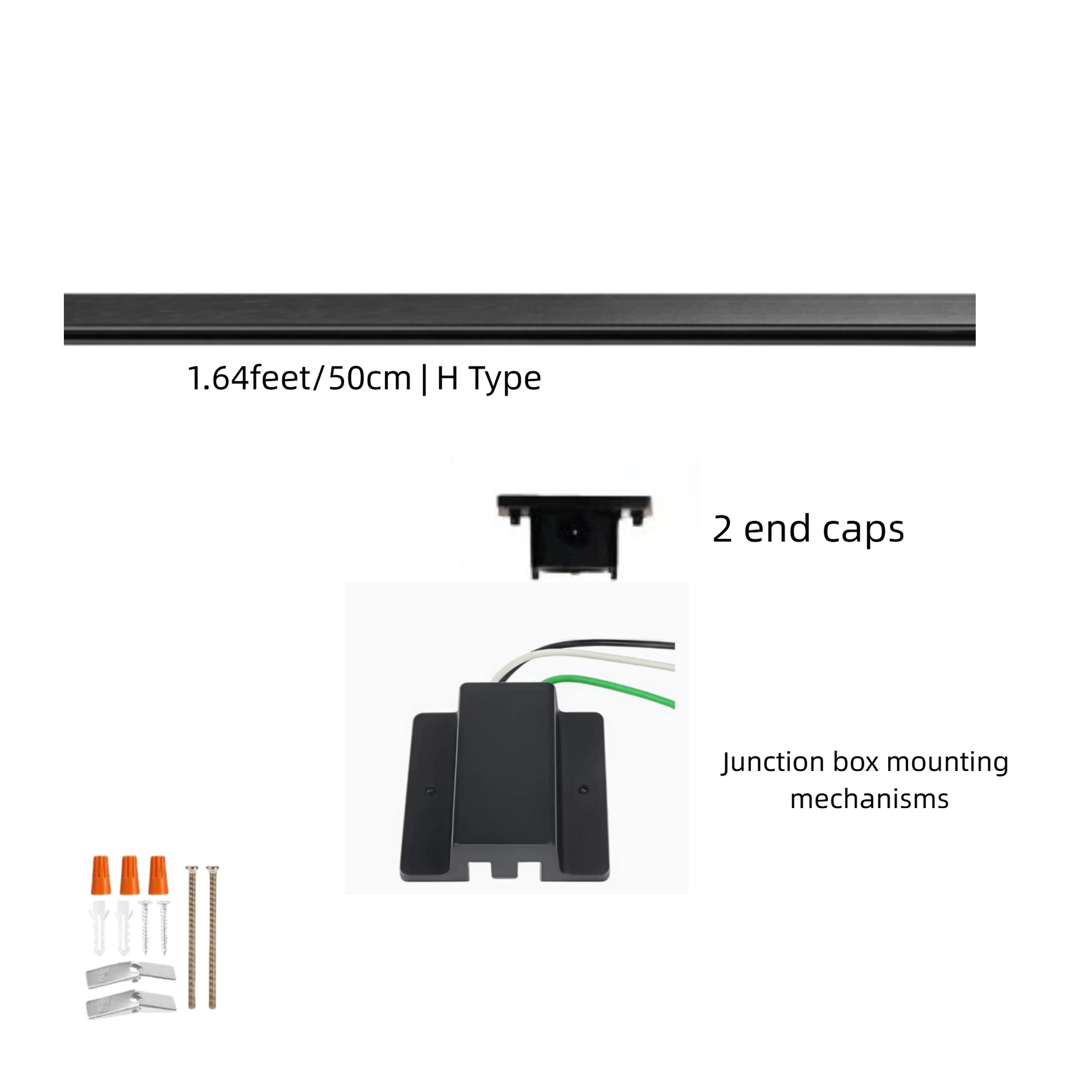 Halo Track Lighting Rails Live End Cord Kit with Button Switch