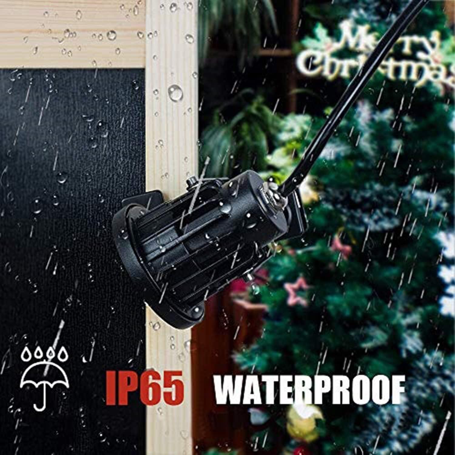 Kiven 12W Modern Gooseneck LED Clip Spotlight - IP65 Waterproof for Backyard/Garage/Hallway