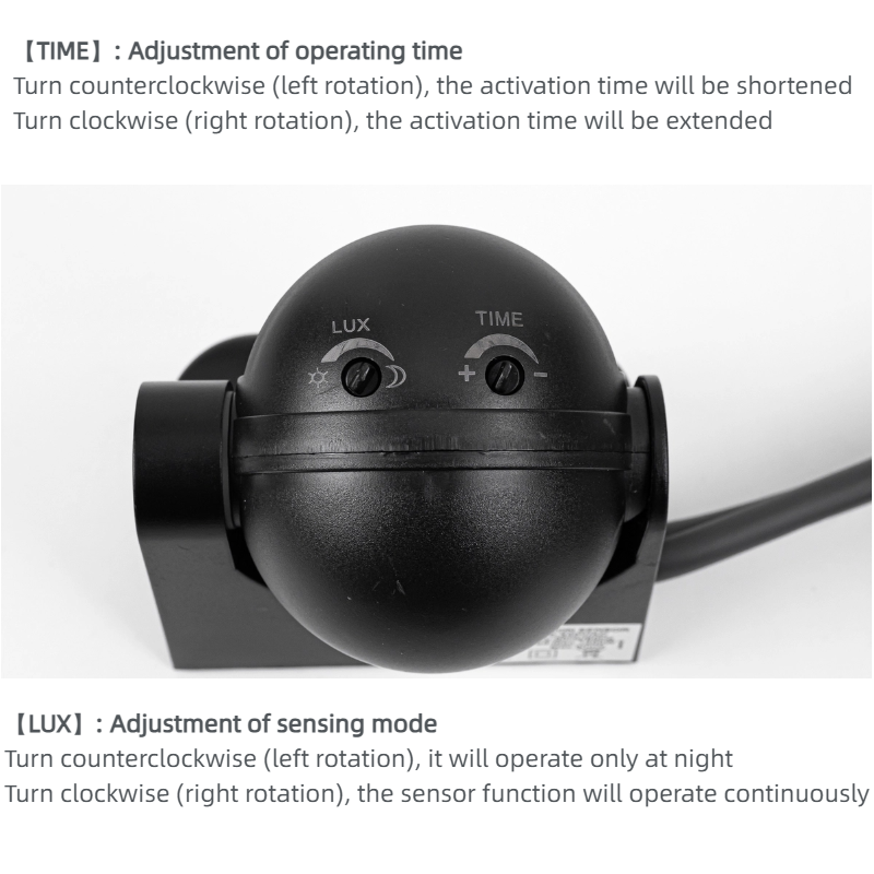 Outdoor Motion Sensor Spotlight, IP44 Waterproof, US 3-Prong Plug, Security Light for Garden & Yard