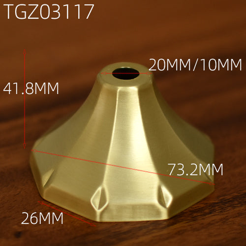 Kiven Antique Ceramic Vase Glass Kettle Brass Top Lamp Assembly Repair, Tapered Cover Lighting Accessories, DIY Middle Hole