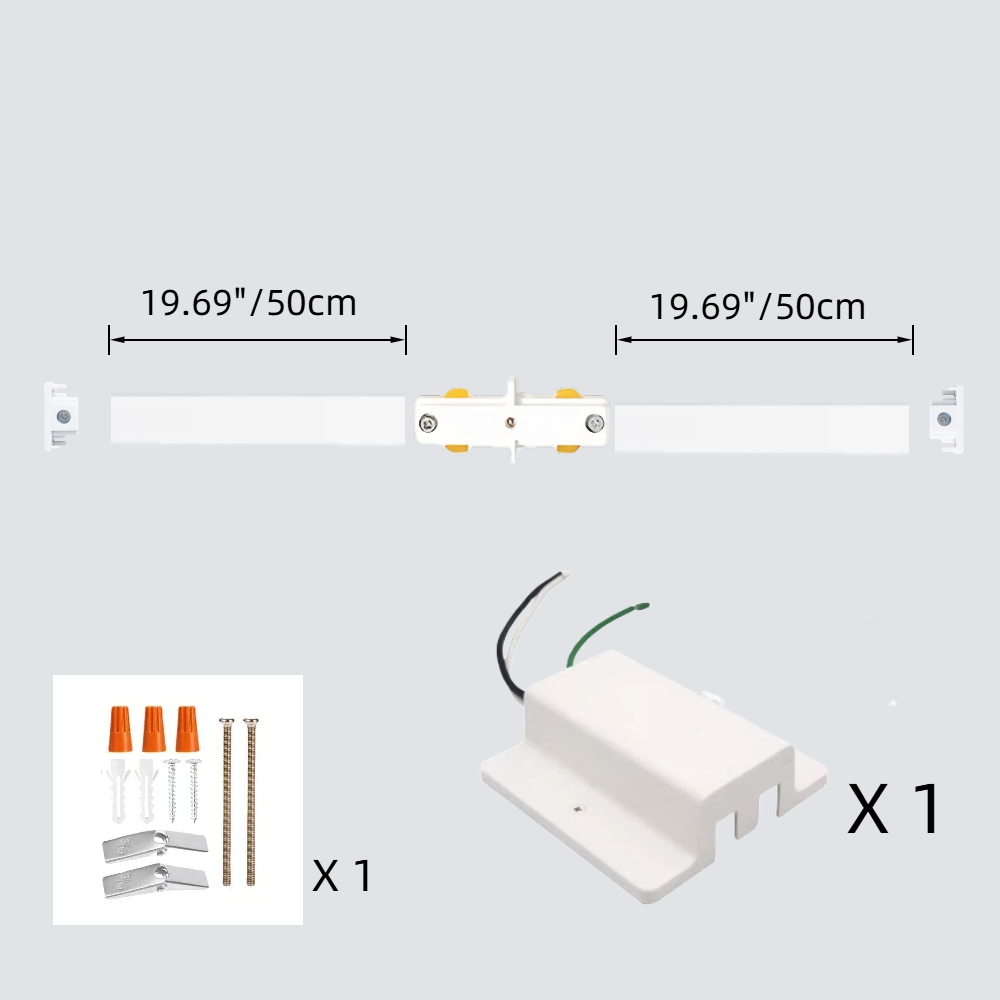 Halo Track Lighting Rails Live End Cord Kit with Button Switch