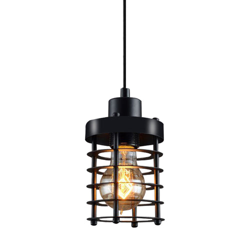 Track Light Pendant Antique Art Vintage Black Iron Cage  1pc