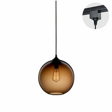 Load image into Gallery viewer, Track Light Pendant Blue/Brown Color Crystal Globe Glass Shade 1pc