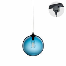 Load image into Gallery viewer, Track Light Pendant Blue/Brown Color Crystal Globe Glass Shade 1pc