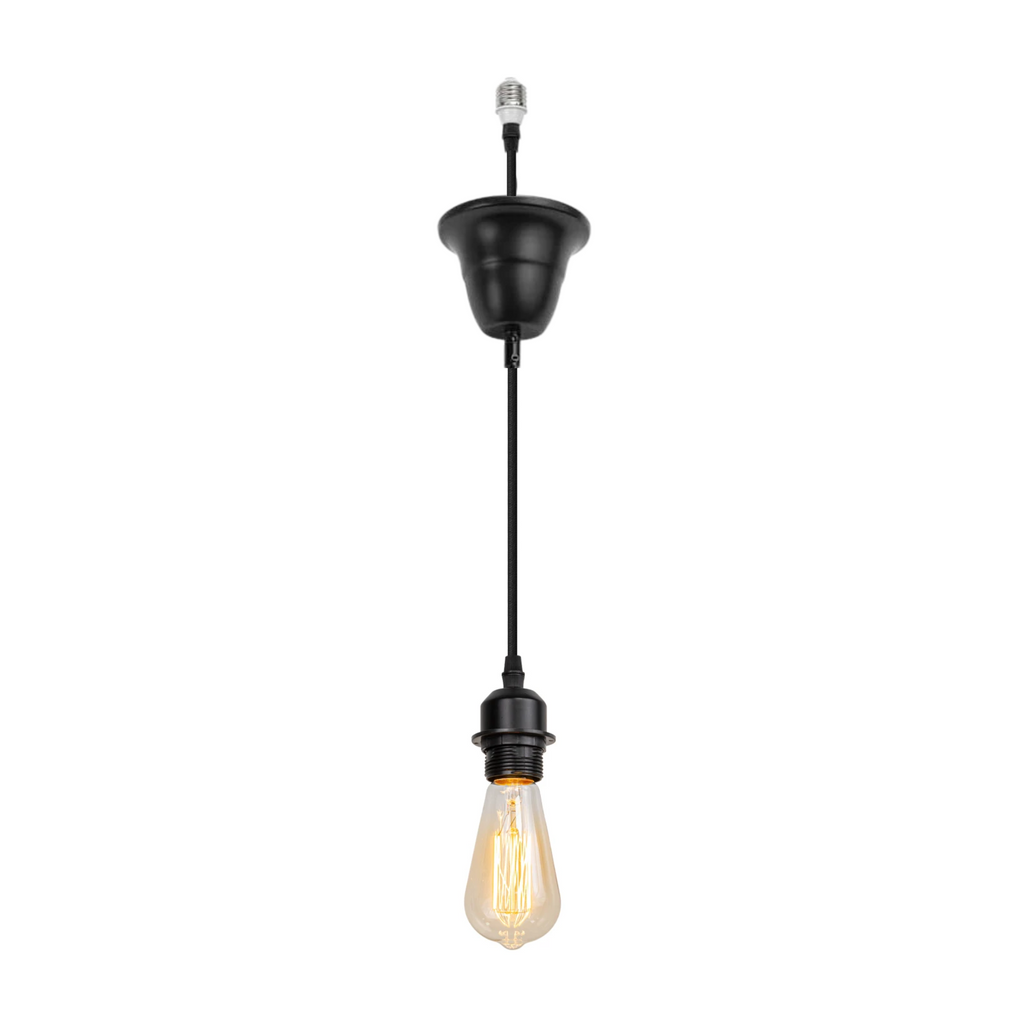 Kiven Recessed Can Conversion Kit to Pendant Light – Custom Cord & E26 Socket Adapter for DIY Washi & Rattan Lampshades