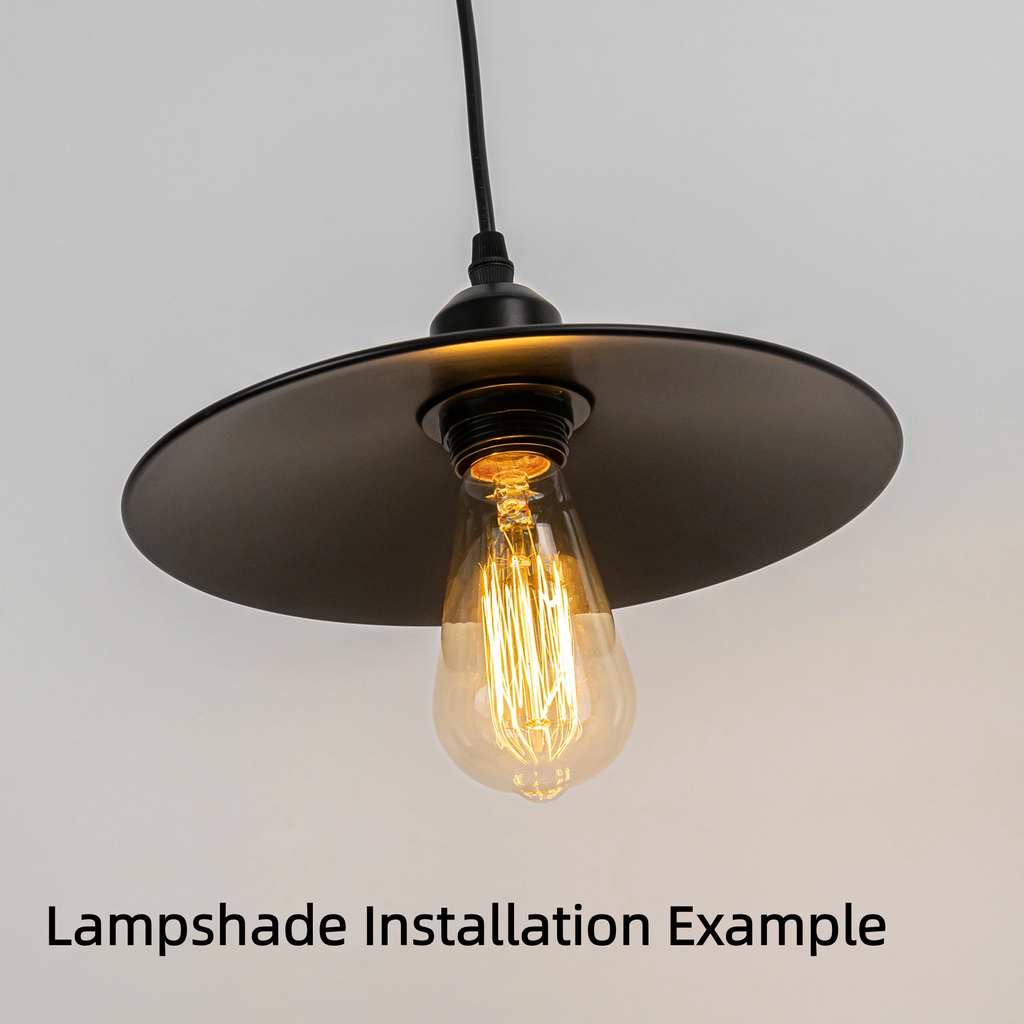 Kiven Recessed Can Conversion Kit to Pendant Light – Custom Cord & E26 Socket Adapter for DIY Washi & Rattan Lampshades