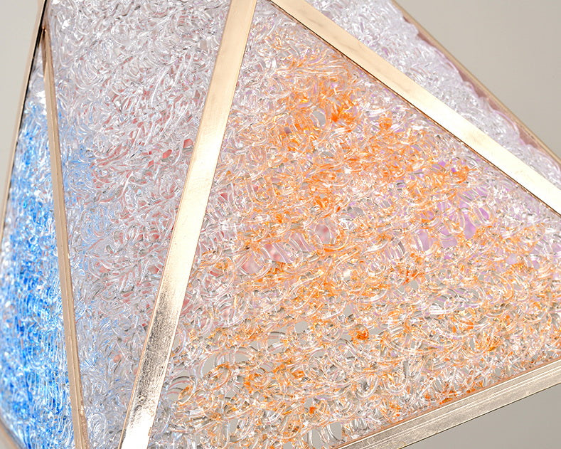 Track Pendant Tiffany Style Chandelier Colorful Lampshade Pendant