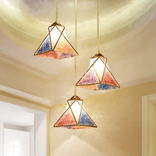 Load image into Gallery viewer, Track Pendant Tiffany Style Chandelier Colorful Lampshade Pendant