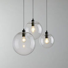 Load image into Gallery viewer, Sloped Position Track Light Fixture E26 Base Globe Glass Modern Design Hanging Lamp Inclined Roof
