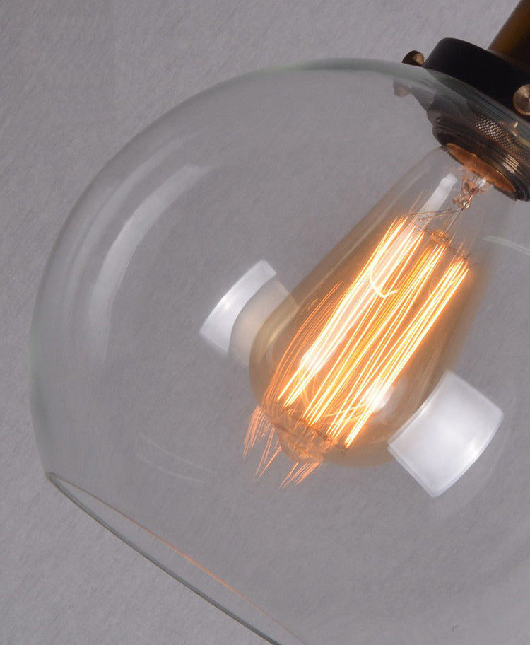 Crystal glass globe track pendant light with Edison bulb, modern design, Kiven Lighting customizable fixture.