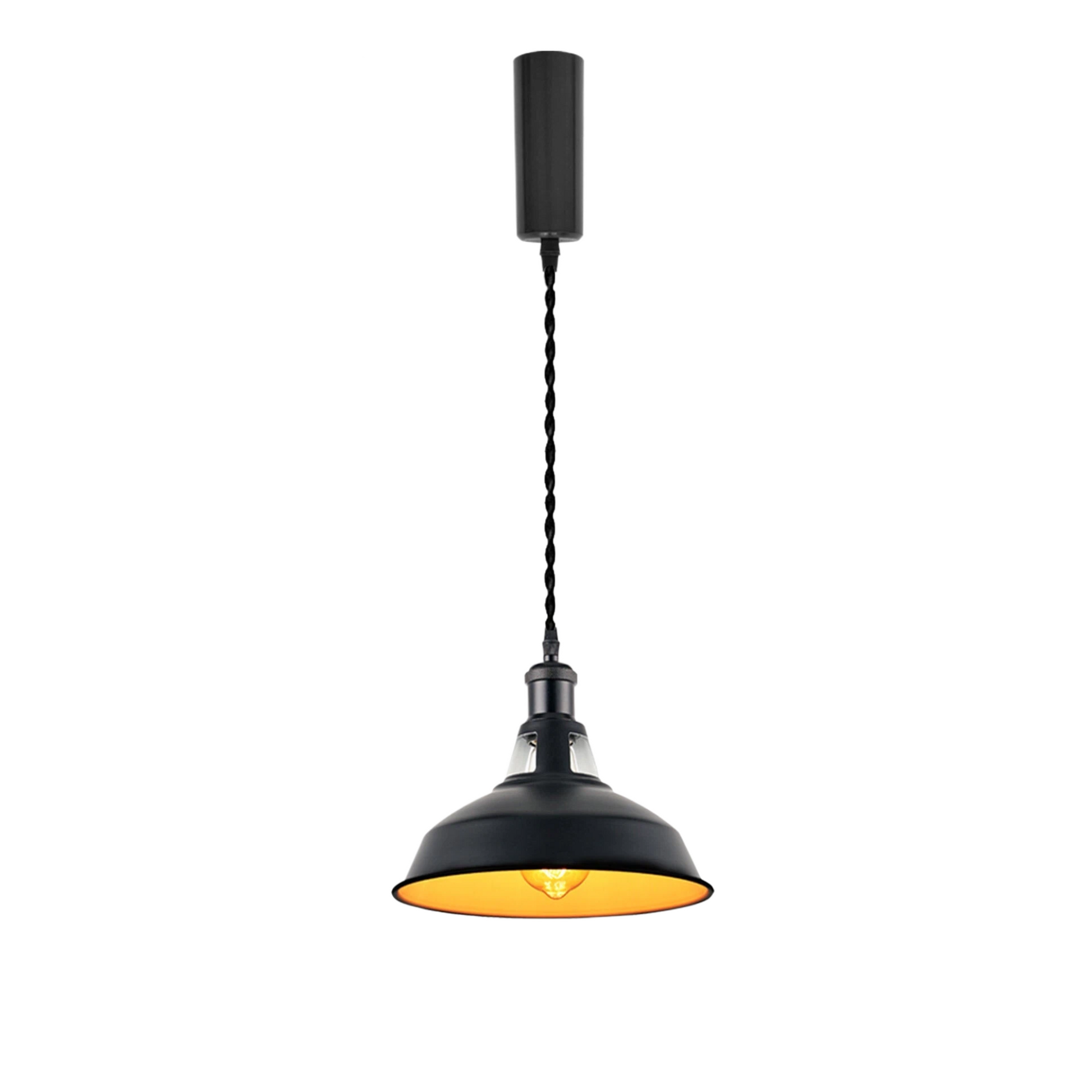 3pcs Adjustable Cable Track Light with Industrial Style Shade, Vintage Pendant Lighting, Suitable for Kitchen and Home, H-type Track J-type Track
