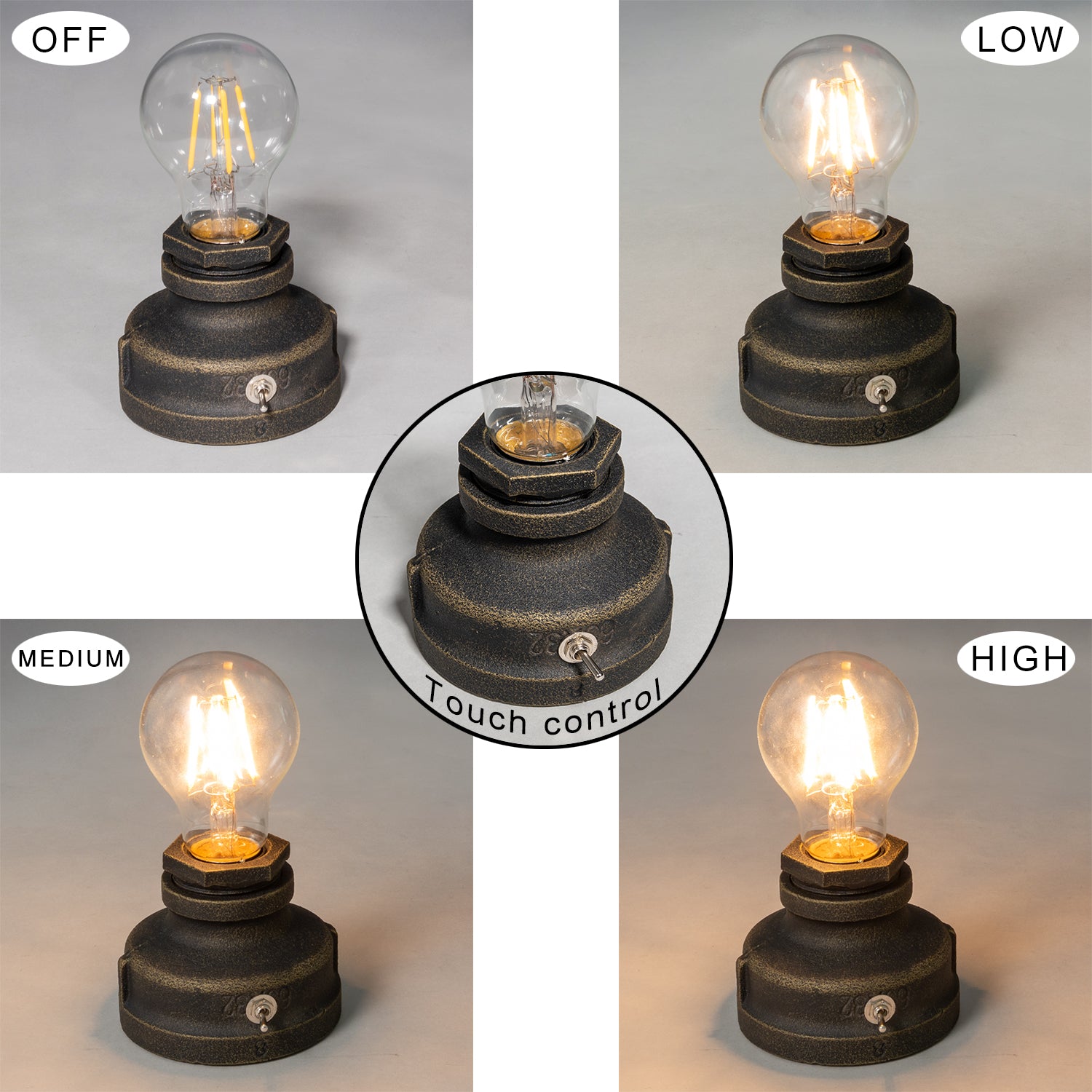 Retro Table Lamp Stand Light Table Lamp E26 Retro Electric Stand UL Certified Fashion Bedroom Night Light Indirect Lighting Bedside Lamp Table Light