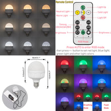 Load image into Gallery viewer, Rechargeable Battery Adjustable Cord Tiffany Pendant Light Glass Shade Smart LED Bulbs with Remote