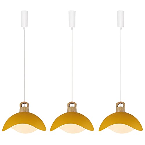 Kiven H-Type Track Lighting, Modern Halo Track Pendant Light with Blue Iron Shade, Adjustable Length Track Light Pedant for Bedroom Kitchen Home Lighting