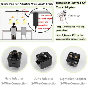 Track Lamp Black Cone Shade Remote RGB Dimmable Bulb Adjusted Cord Retro Track Lamp Warm Light